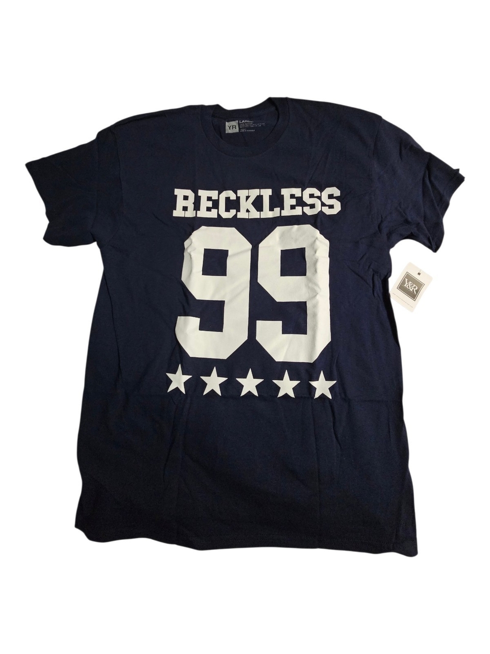 Young & Reckless Navy Blue 'Reckless 99' Short Sleeve Tee